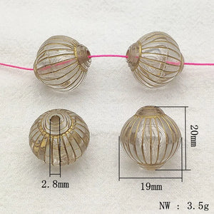 130pcs Bronzing Lantern Beads for Necklace Earrings DIY Parts
