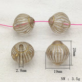 130pcs Bronzing Lantern Beads for Necklace Earrings DIY Parts