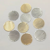 21mm Brass Charm Stripe Round Pendants 100pcs