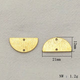 Brass Semicircle Pendant Charms 100pcs DIY Jewelry Findings