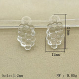 Clear Acrylic Grape-Shape Beads 570pcs for DIY Jewelry Making