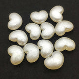 250pcs Wrinkle Pearls Heart Beads Necklace Earrings DIY Parts