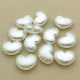 250pcs Wrinkle Pearls Heart Beads Necklace Earrings DIY Parts