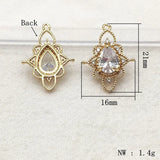 CZ Drop Charm 50pcs DIY Jewelry Findings