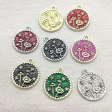 Arrival! Rhinestone Flower Charm 100pcs for DIY Jewelry