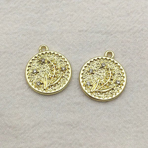 100pcs Arrival Rhinestone Flower Charms for DIY Jewelry Making
