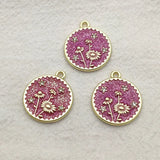 Arrival! Rhinestone Flower Charm 100pcs for DIY Jewelry