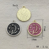 100pcs Arrival Rhinestone Flower Charms for DIY Jewelry Making