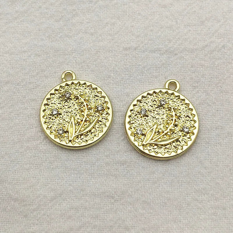 100pcs Arrival Rhinestone Flower Charms for DIY Jewelry Making