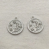 100pcs Arrival Rhinestone Flower Charms for DIY Jewelry Making