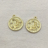 100pcs Arrival Rhinestone Flower Charms for DIY Jewelry Making