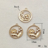 CZ Flower Pendants 50pcs DIY Jewelry Findings