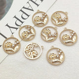 CZ Flower Pendants 50pcs DIY Jewelry Findings