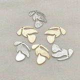 100pcs Brass Leaves Charm Necklace Earrings DIY Jewelry Findings