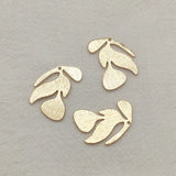 100pcs Brass Leaves Charm Necklace Earrings DIY Jewelry Findings