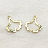 100pcs Zinc Alloy Leaf Charm Necklace Earring DIY Jewelry Findings