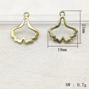 100pcs Zinc Alloy Leaf Charm Necklace Earring DIY Jewelry Findings