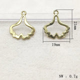 100pcs Zinc Alloy Leaf Charm Necklace Earring DIY Jewelry Findings