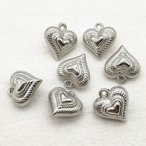 100pcs CCB Heart Beads DIY Jewelry Findings