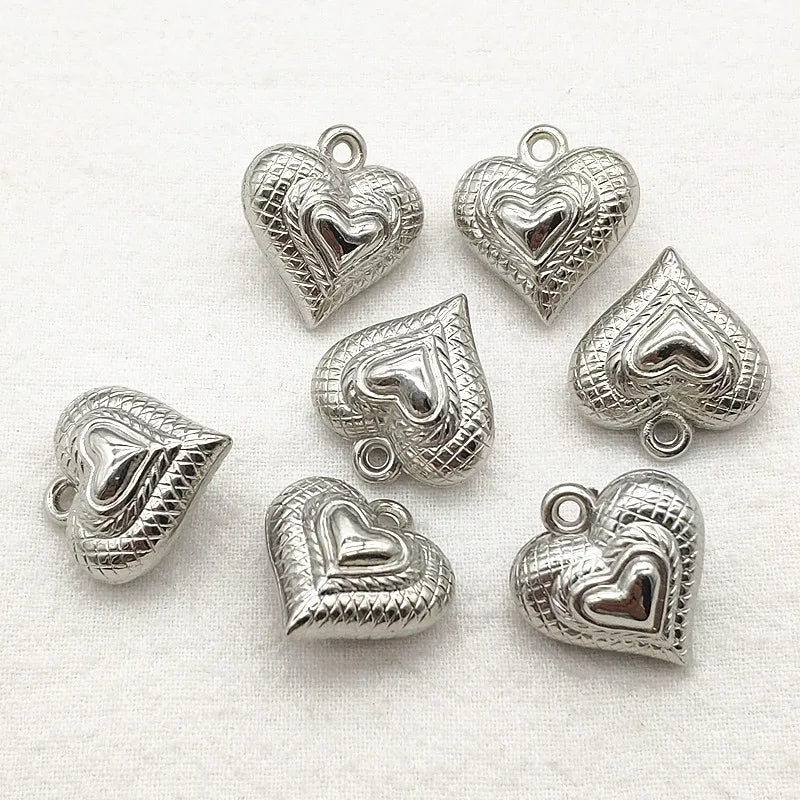100pcs CCB Heart Beads DIY Jewelry Findings