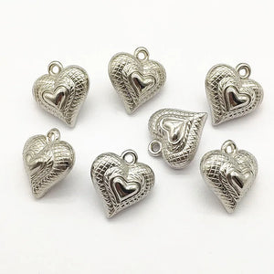 100pcs CCB Heart Beads DIY Jewelry Findings