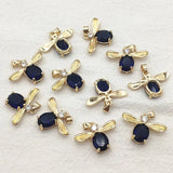 50pcs CZ Crystal Charm For Necklace Earring, DIY Jewelry Findings
