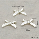 Arrival! 21x33mm 200pcs pearls Bows Beads For Necklace/Earrings DIY Parts