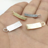 21x7mm Brass Pendants Rectangle Charm 100pcs