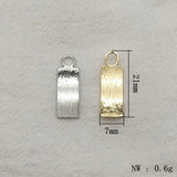 21x7mm Brass Pendants Rectangle Charm 100pcs