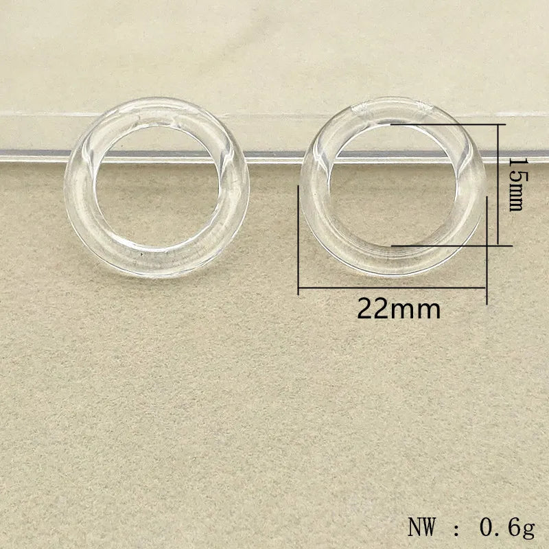 Clear Acrylic Rings Beads for Jewelry Making