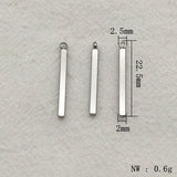 Stainless Steel Cuboid Charm DIY Jewelry Accessories 200pcs