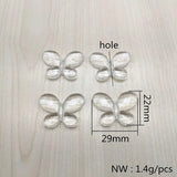 Clear Acrylic Butterfly Beads for DIY Jewelry Making