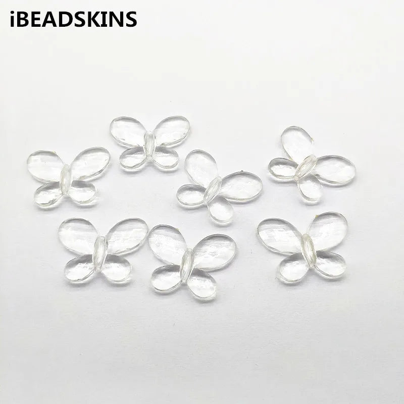 Clear Acrylic Butterfly Beads for DIY Jewelry Making