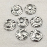 22mm Stainless Steel Round Charm For Necklace/Earrings DIY Parts