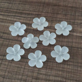 22mm 400pcs Clear Frosted Flower Acrylic Beads Necklace Earrings DIY