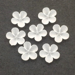 22mm 400pcs Clear Frosted Flower Acrylic Beads Necklace Earrings DIY