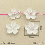 22mm 400pcs Clear Frosted Flower Acrylic Beads Necklace Earrings DIY