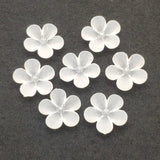 22mm 400pcs Clear Frosted Flower Acrylic Beads Necklace Earrings DIY