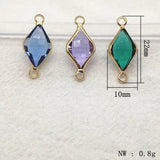 Copper Crystal Oval Charm DIY Jewelry Findings