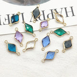 Copper Crystal Oval Charm DIY Jewelry Findings