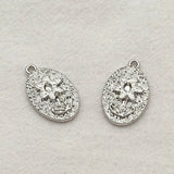 100pcs Zinc Alloy Flower Pendant Charm Jewelry Findings