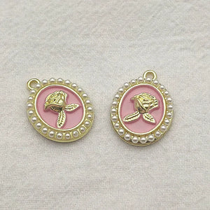 22x16mm 50pcs Pearls Charm For Jewelry Necklace/Earring DIY Parts
