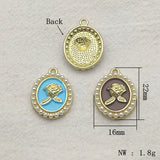22x16mm 50pcs Pearls Charm For Jewelry Necklace/Earring DIY Parts