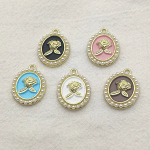 22x16mm 50pcs Pearls Charm For Jewelry Necklace/Earring DIY Parts