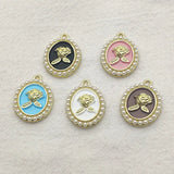 22x16mm 50pcs Pearls Charm For Jewelry Necklace/Earring DIY Parts