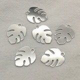 100pcs Brass Leaf Charm Necklace Earrings DIY Jewelry Findings 22x17mm