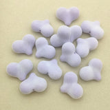 Flocking Effect Heart Beads For Earrings/Necklace DIY Parts