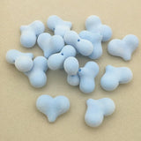 Flocking Effect Heart Beads For Earrings/Necklace DIY Parts