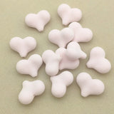 Flocking Effect Heart Beads For Earrings/Necklace DIY Parts