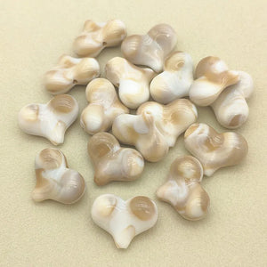 300pcs Arrival! Double Effect Heart Beads For Necklace Earrings DIY